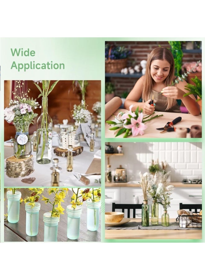 SUNSAR 20 Pcs Clear Floral Water Tubes, Plastic Water Tubes for Flowers, Floral Vials with Caps for Decoration Flower(Short ) - Image 5