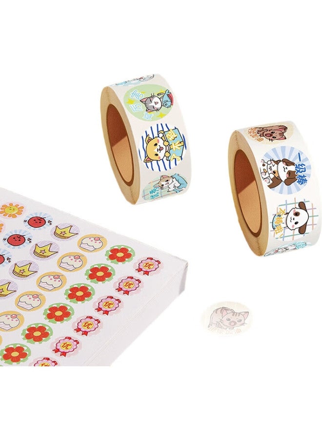Cat Prince Maotaizi Little Red Flower Reward Stickers, Children'S Stickers, Kindergarten Praise Stickers, Teacher'S Self-Discipline Check-In Stickers, Encouragement Stickers, Habit Formation Tool, Mixed Stickers 800 Pieces/10 Sheets - Image 1