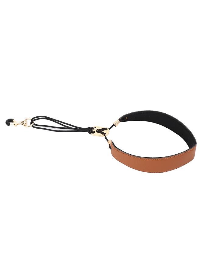 Saxophone Strap Soft PU Leather Nylon Saxophone Hook Strap Adjustable Length Sax Neck Strap for Alto Baritone Tenor Treble Saxophones Brown