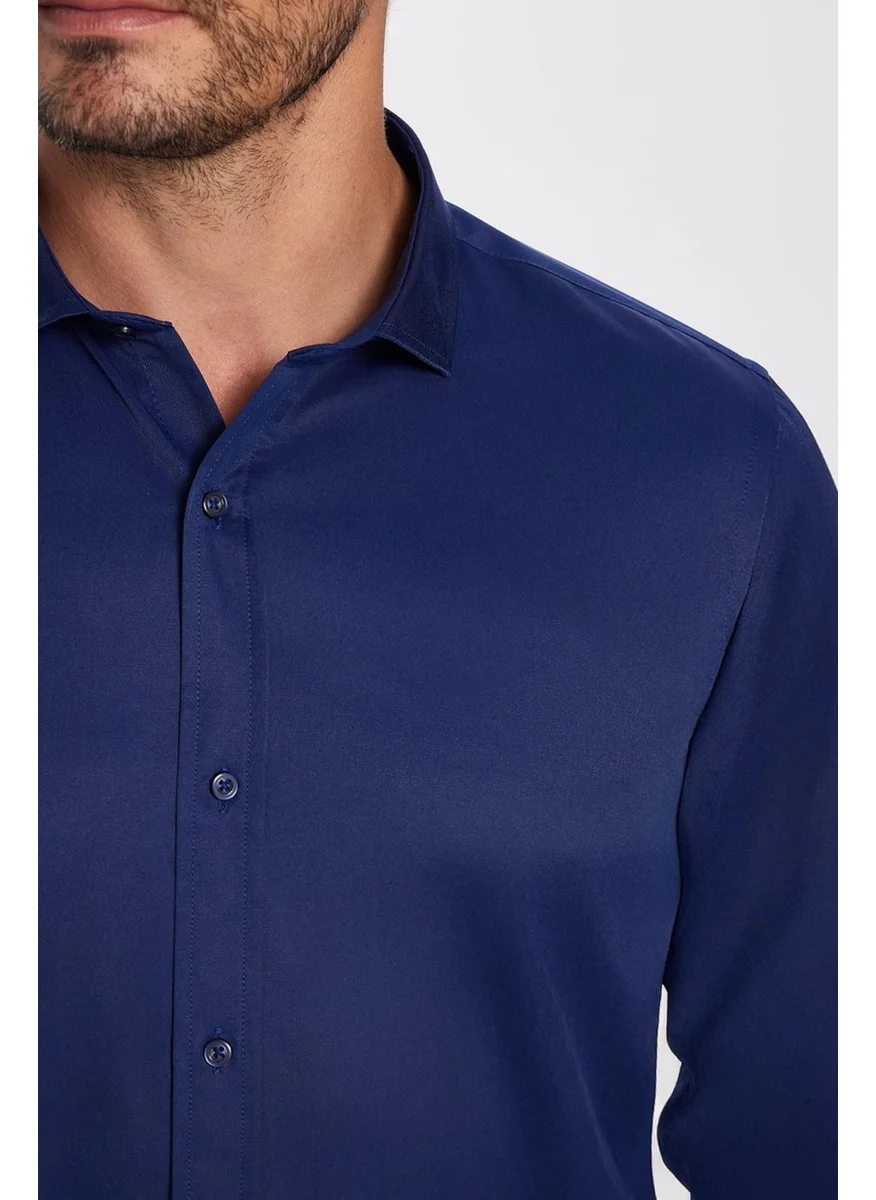 تودورس Modern Slim Fit Slim Fit Plain Men's Shirt