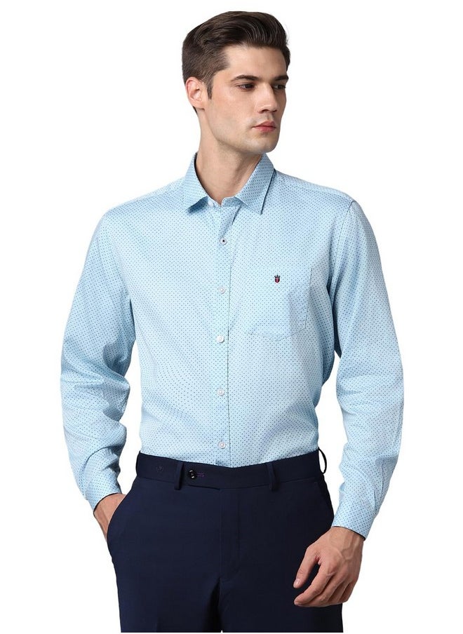 LOUIS PHILIPPE - Louis Philippe Men's Slim Fit Shirt (LYSFCSLB283387_Blue - Image 1