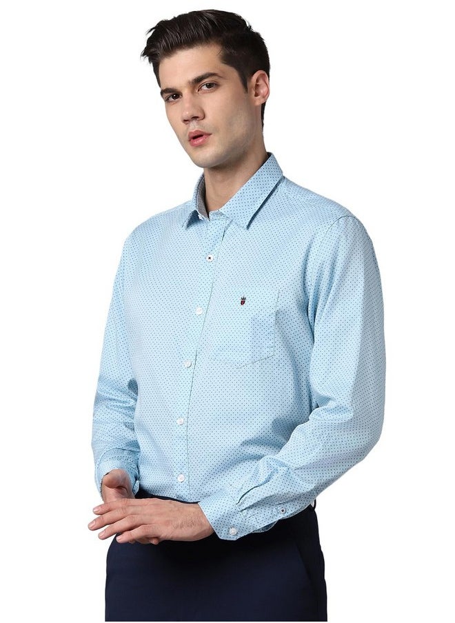 LOUIS PHILIPPE - Louis Philippe Men's Slim Fit Shirt (LYSFCSLB283387_Blue - Image 1
