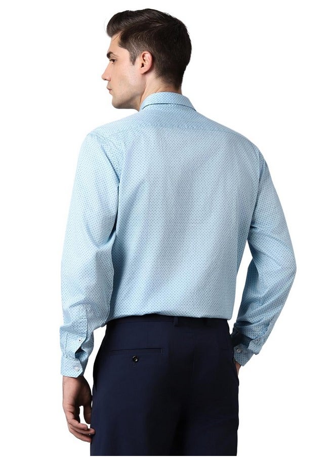 LOUIS PHILIPPE - Louis Philippe Men's Slim Fit Shirt (LYSFCSLB283387_Blue - Image 1