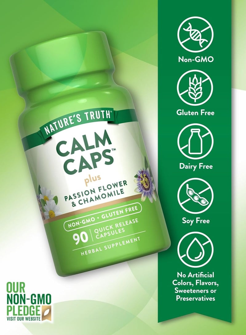 Nature's Truth كالم كابس بلس، زهرة العاطفة والبابونج، 90 كبسولة سريعة الذوبان - Image 5