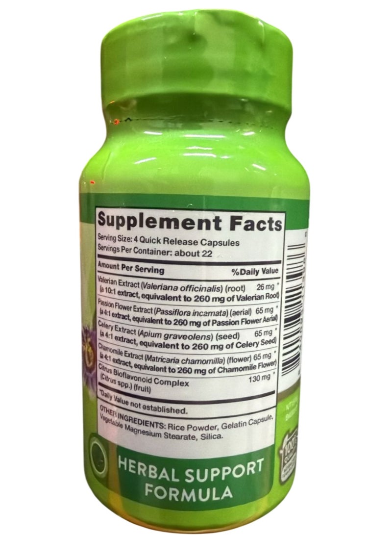 Nature's Truth كالم كابس بلس، زهرة العاطفة والبابونج، 90 كبسولة سريعة الذوبان - Image 2