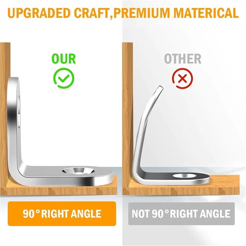 قوسات زاوية على شكل حرف L 50 قطعة 40x40x16 مم موصل أثاث خزانة للأرفف كرسي درج - Image 4