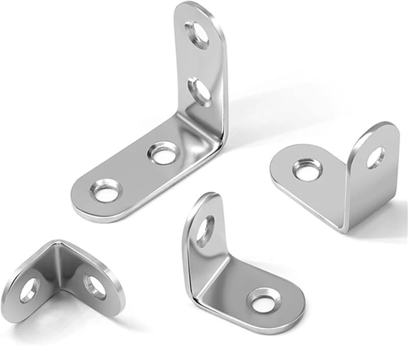 قوسات زاوية على شكل حرف L 50 قطعة 40x40x16 مم موصل أثاث خزانة للأرفف كرسي درج - Image 3