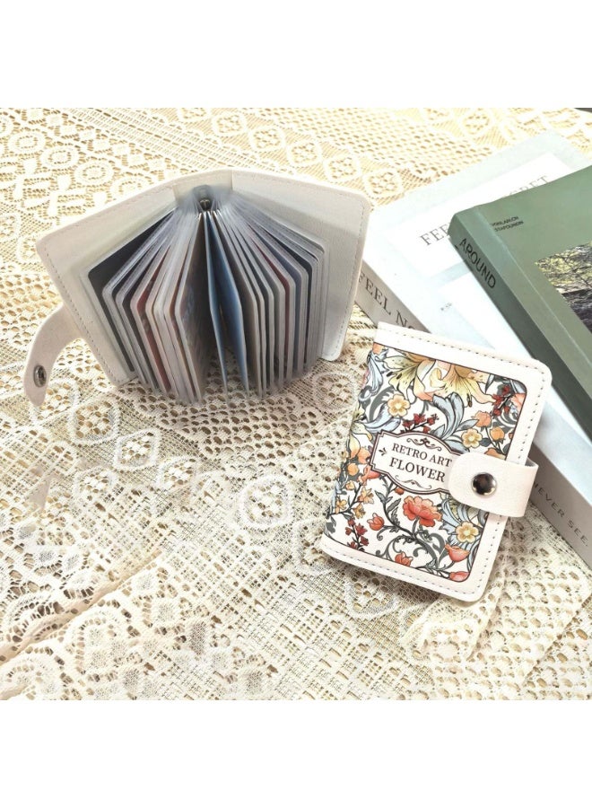 Bukela Credit Card Holder Wallet Flowers Small Woman Wallet with 20 Page 22 Slots, Credit Card Wallets Multi Cards Slots Womens Wallets to Cards Organizer (Flower) - Image 5