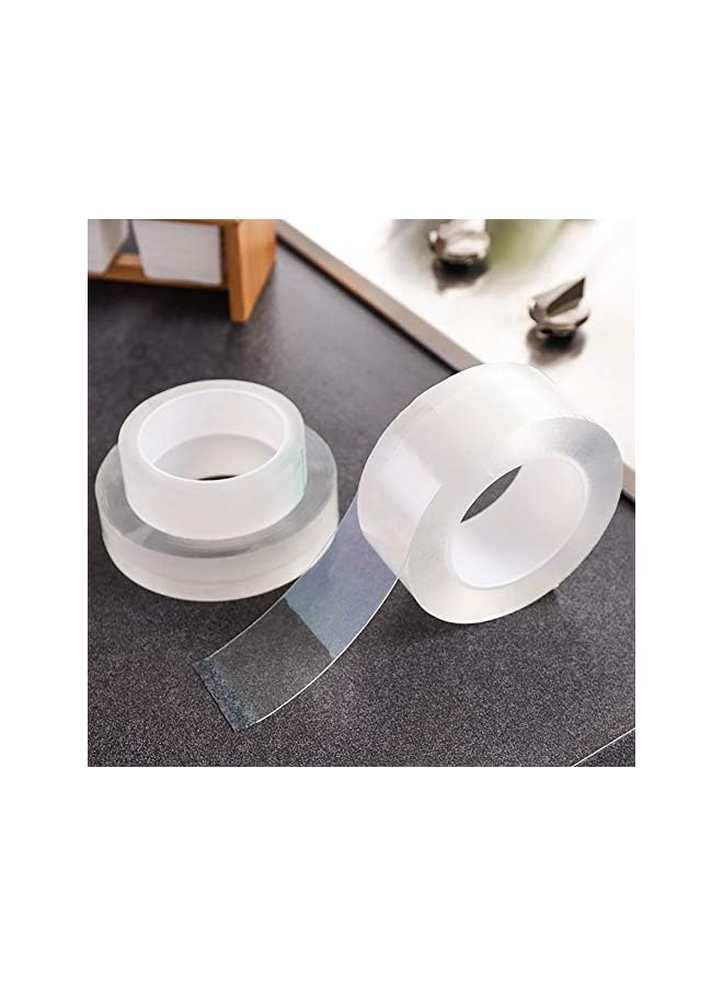 promass Clear Caulk Strip Sealing Strip Acrylic Self Adhesive Transparent Tape Washable Sticker Mildew Proof Tape For Kitchen Sink Basin Edge Bathtub Bathroom Shower Toilet Wall Sealing - Image 2