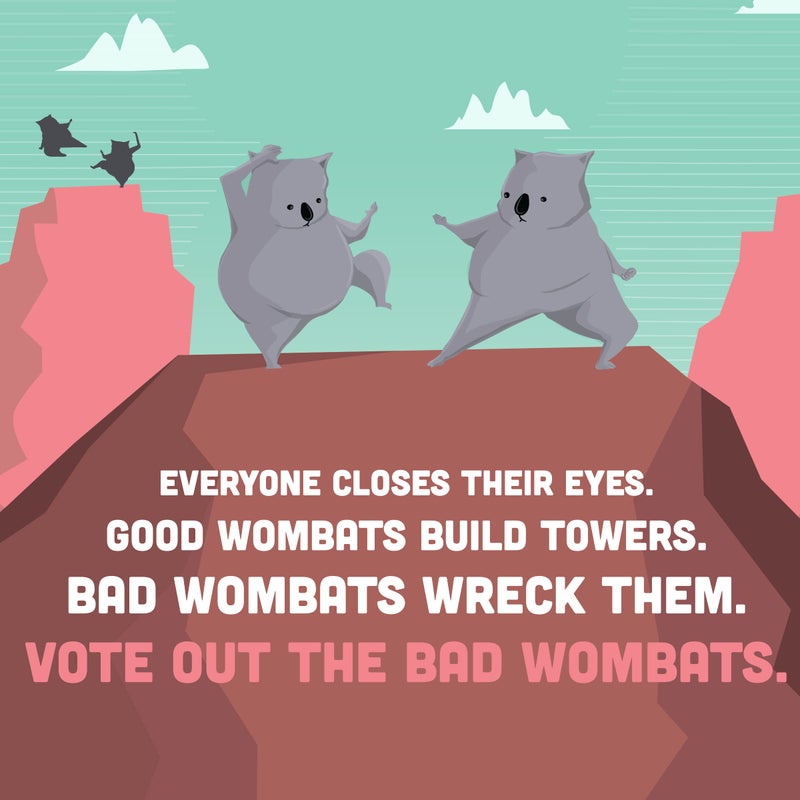 Exploding Kittens LLC Exploding Kittens Hand to Hand Wombat Card Game Fun Family Card Games for Adults Teens & Kids - Fun Party Games, 3-6 Players - Image 3