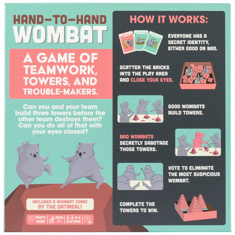 Exploding Kittens LLC Exploding Kittens Hand to Hand Wombat Card Game Fun Family Card Games for Adults Teens & Kids - Fun Party Games, 3-6 Players - Image 5