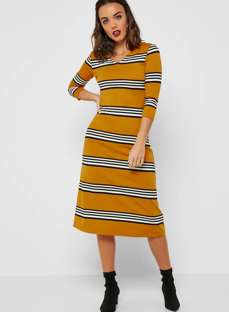 Reserved Striped Knit Dress