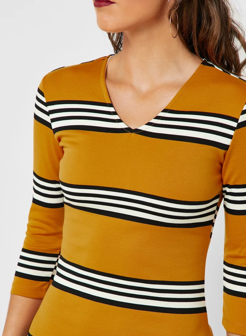 Reserved Striped Knit Dress