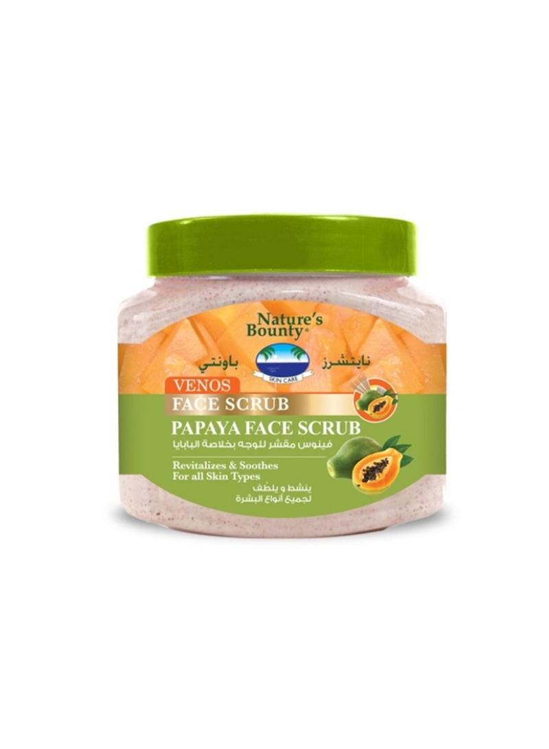 Nature's Bounty Venos Papaya Face Scrub, Gentle Exfoliating and Brightening Formula for Smooth, Radiant Skin – 300ml
