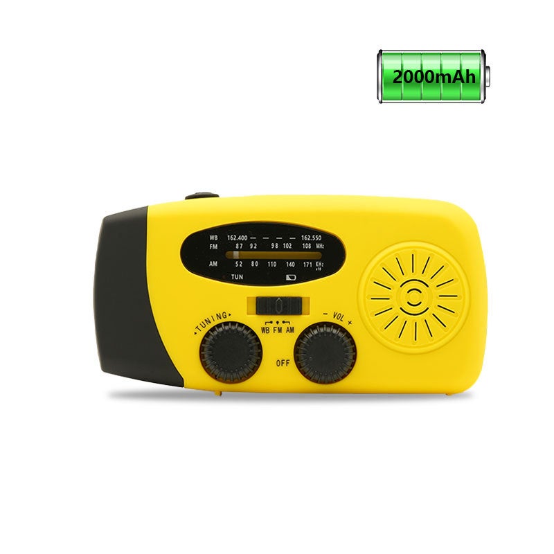 Popular Emergency Radio, Multi-Functional Hand-Cranked Power Generation Radio, Solar-Powered Outdoor Charging Radio - Image 1