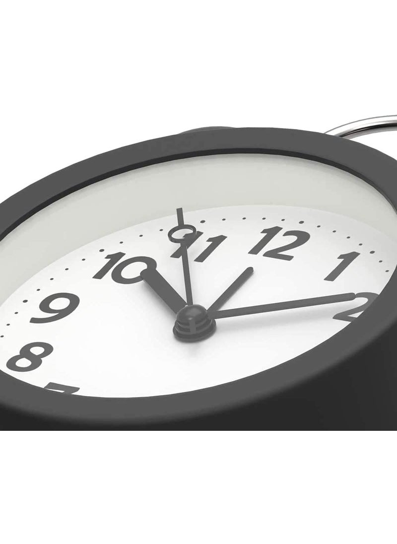 Pamidhar Pamidhar Twin Bell with Matt Colour Table Alarm Clock with Night Led Light for Student for Children Bedroom Black White  - Image 3