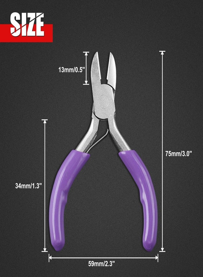 GOLD DEER Mini Diagonal Pliers 3 Inches Wire Cutters Small Side Cutter Mini Jewelry Pliers High Hardness Wire Cable Snips Flush Cutter Snips Tools For Wire Wrapping Bending Cutting Snipping - Image 3