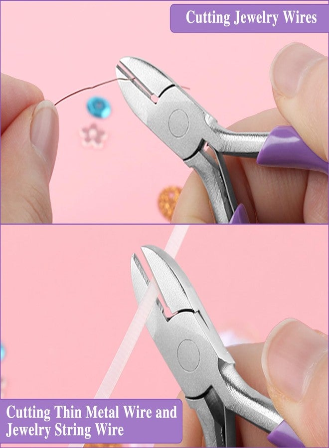 GOLD DEER Mini Diagonal Pliers 3 Inches Wire Cutters Small Side Cutter Mini Jewelry Pliers High Hardness Wire Cable Snips Flush Cutter Snips Tools For Wire Wrapping Bending Cutting Snipping - Image 4