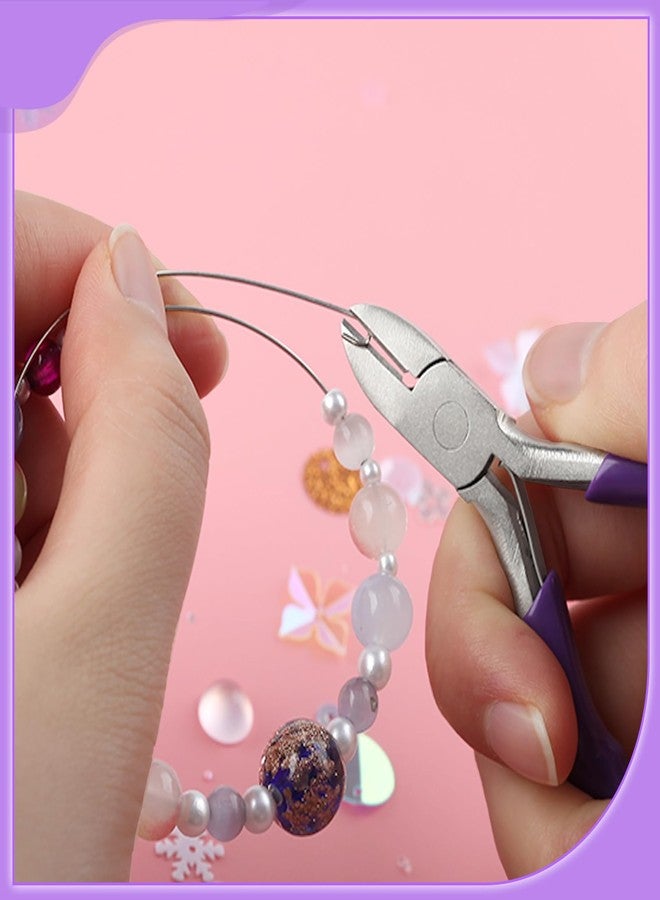 GOLD DEER Mini Diagonal Pliers 3 Inches Wire Cutters Small Side Cutter Mini Jewelry Pliers High Hardness Wire Cable Snips Flush Cutter Snips Tools For Wire Wrapping Bending Cutting Snipping - Image 5