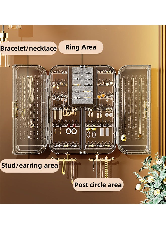 Jewelry Storage Boxes, Accessory Storage Boxes, Cosmetic Storage Boxes, Waterproof And Dustproof Display Boxes With LIDS, Wall-Mounted Shelves, No Need For Drilling, Suitable For Living Rooms, Bedrooms And Dressing Tables. - Image 3