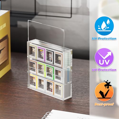 Cosmos Acrylic Display Case Clear Display Shelf Compatible with Funko Bitty Pop, 3 Layer Miniatures Figure Display Stand Showcase Wall Mount Dustproof Display Box for Mini Figures Collectibles - Image 4