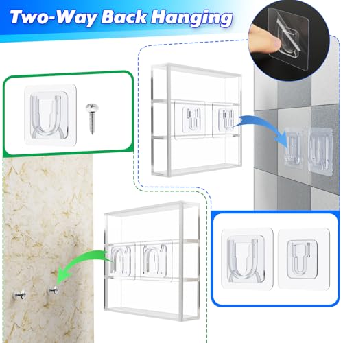 Cosmos Acrylic Display Case Clear Display Shelf Compatible with Funko Bitty Pop, 3 Layer Miniatures Figure Display Stand Showcase Wall Mount Dustproof Display Box for Mini Figures Collectibles - Image 5