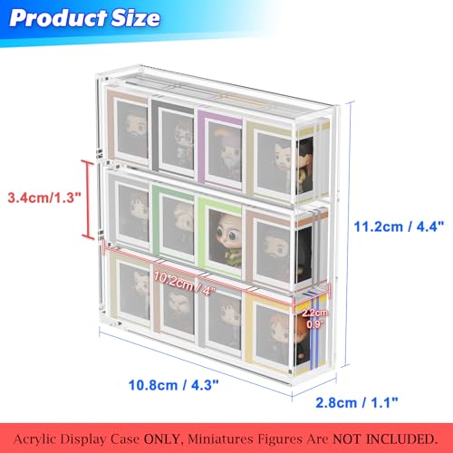 Cosmos Acrylic Display Case Clear Display Shelf Compatible with Funko Bitty Pop, 3 Layer Miniatures Figure Display Stand Showcase Wall Mount Dustproof Display Box for Mini Figures Collectibles - Image 2
