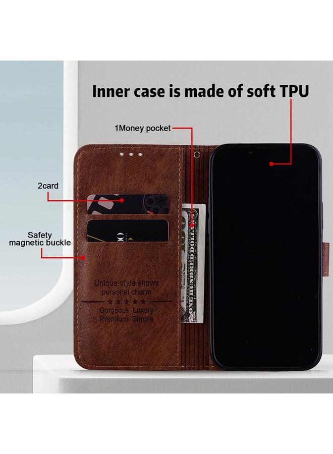 S-TOP Case For Samsung Galaxy A55 5G Skin Feeling Oil Leather Texture PU + TPU Phone Case - Image 3