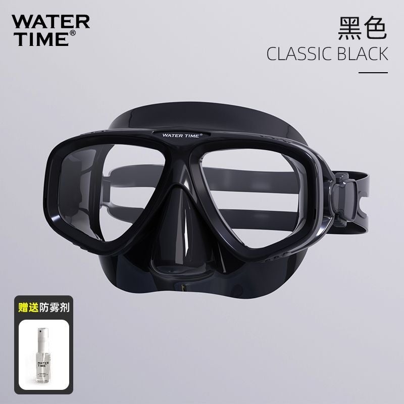 WATERTIME مجموعة نظارات الغطس وغطاء التنفس من واترتايم - قناع غوص احترافي مع أنبوب تنفس، متوافق مع العدسات الطبية - Image 1