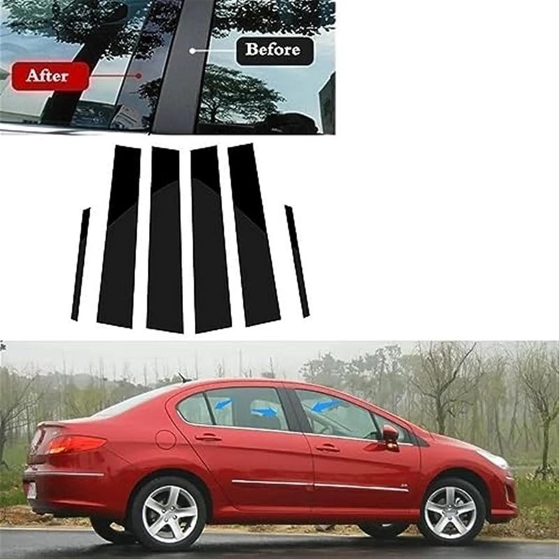 Wivplex 6PCS Polished Pillar Posts for Peugeot 408 - Image 5