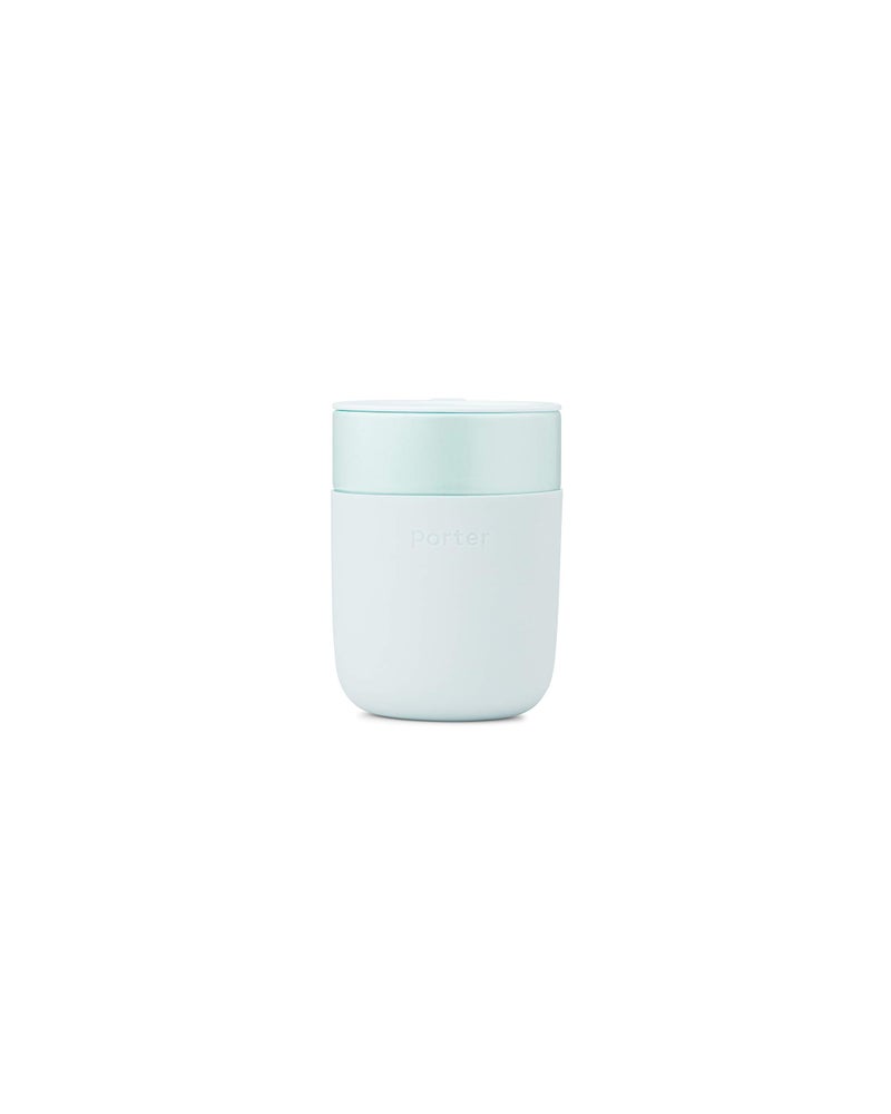 WP Porter Ceramic Mug w Protective Silicone Sleeve Mint 12 Ounces OntheGo Reusable Cup for Coffee or Tea Portable Dishwasher Safe