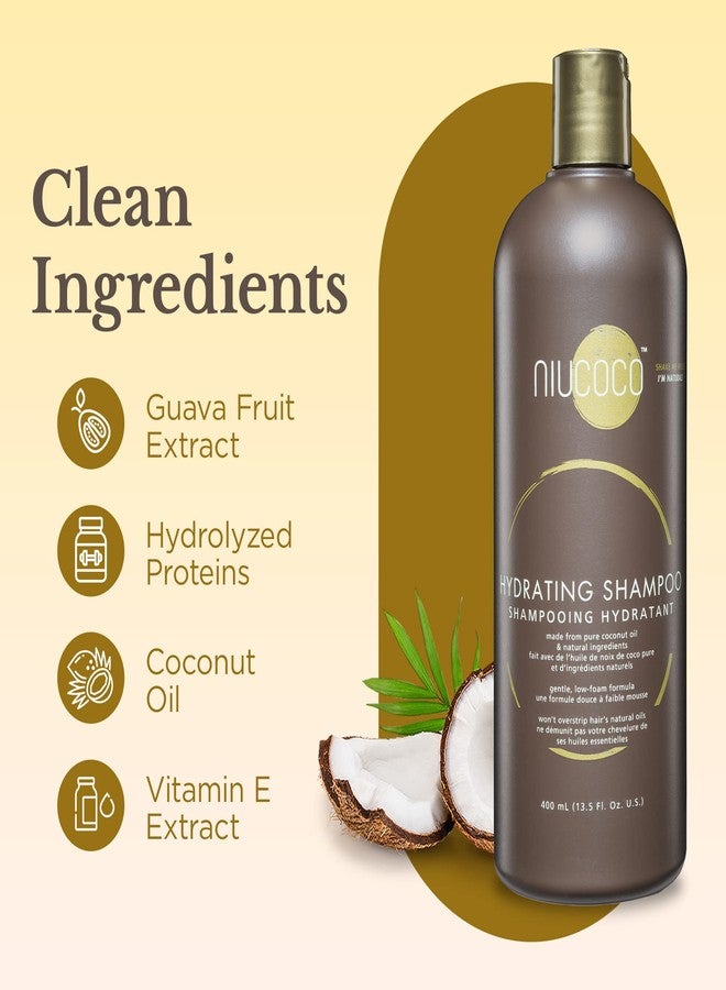 NIUCOCO Natural Coconut Oil Hydrating Shampoo (400ml) | Chemical Free Moisturizing Dandruff Formula for Dry, Damaged, Hair & Scalp | Safe on Color Treated Hair | Professional Salon Quality - Image 4