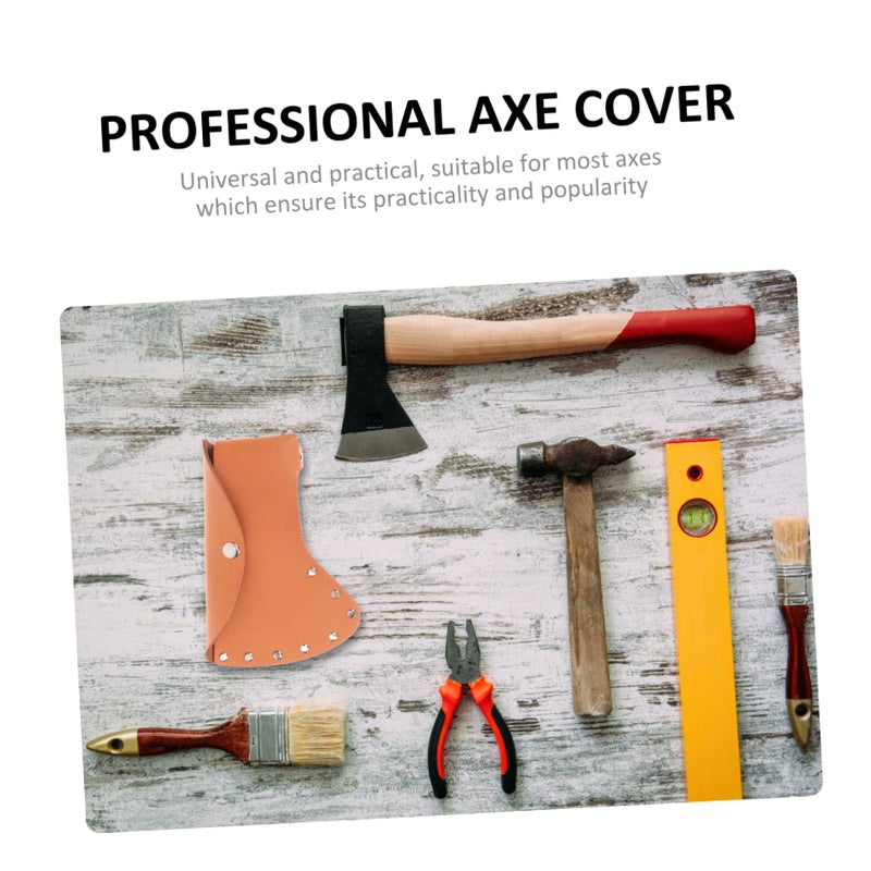 Leather Axe Head Sheath Protective Cover for Hatchet Portable Camping Axe Case - Image 5