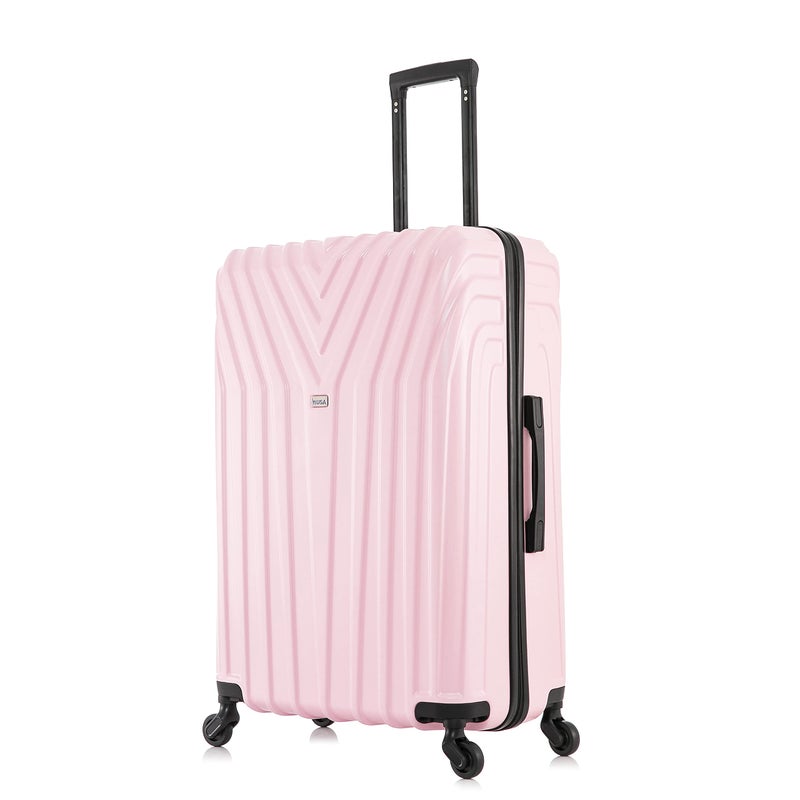 InUSA VASTY Luggage with Spinner Wheels | Durable Lightweight Hardside Suitcase, Travel Bag with Handle and Trolley, 28-Inch Large Checked Luggage | Pink - Image 1