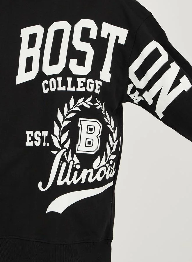 Styli Varsity Print Oversized Sweatshirt and Leggings Co-Ords