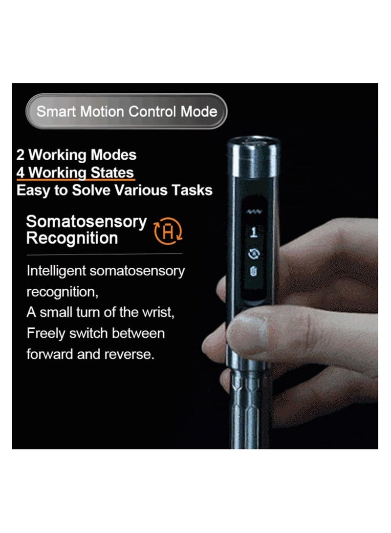 SYOSI 24PCS Bits Electric Screwdriver, Portable Screwdriver, Cordless OLED Display Motion Sensing Control Screwdriver, with LED Lights, Utility Computers Mobile Phone Repairs Tool, Repair Tool Kit - Image 3