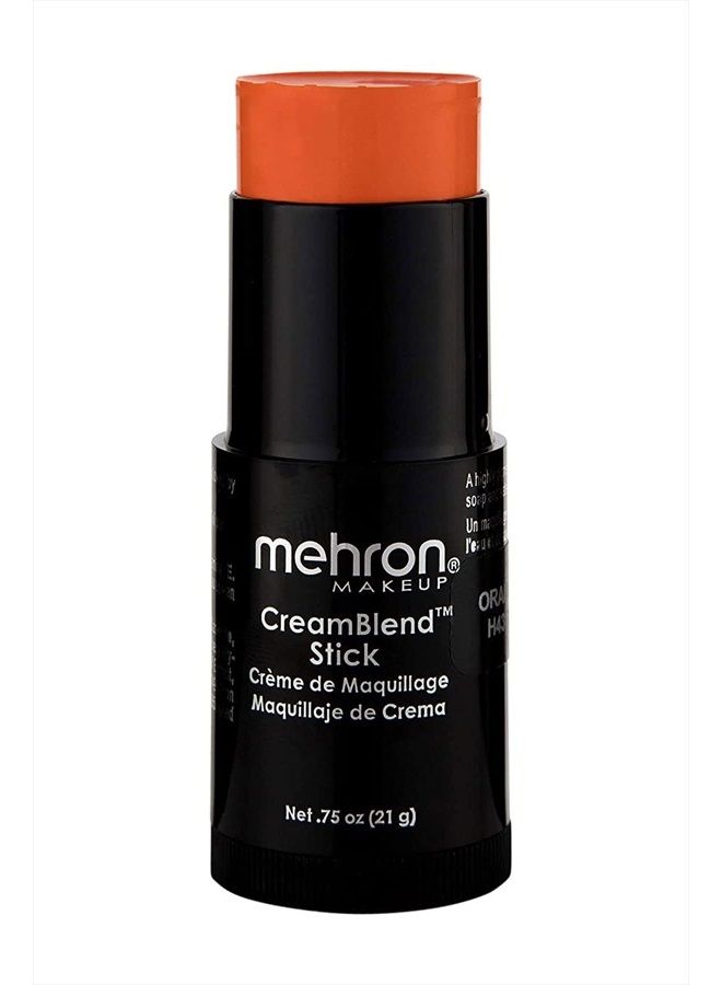 mehron Makeup CreamBlend Stick - Body Paint (.75 oz) (ORANGE) - Image 1