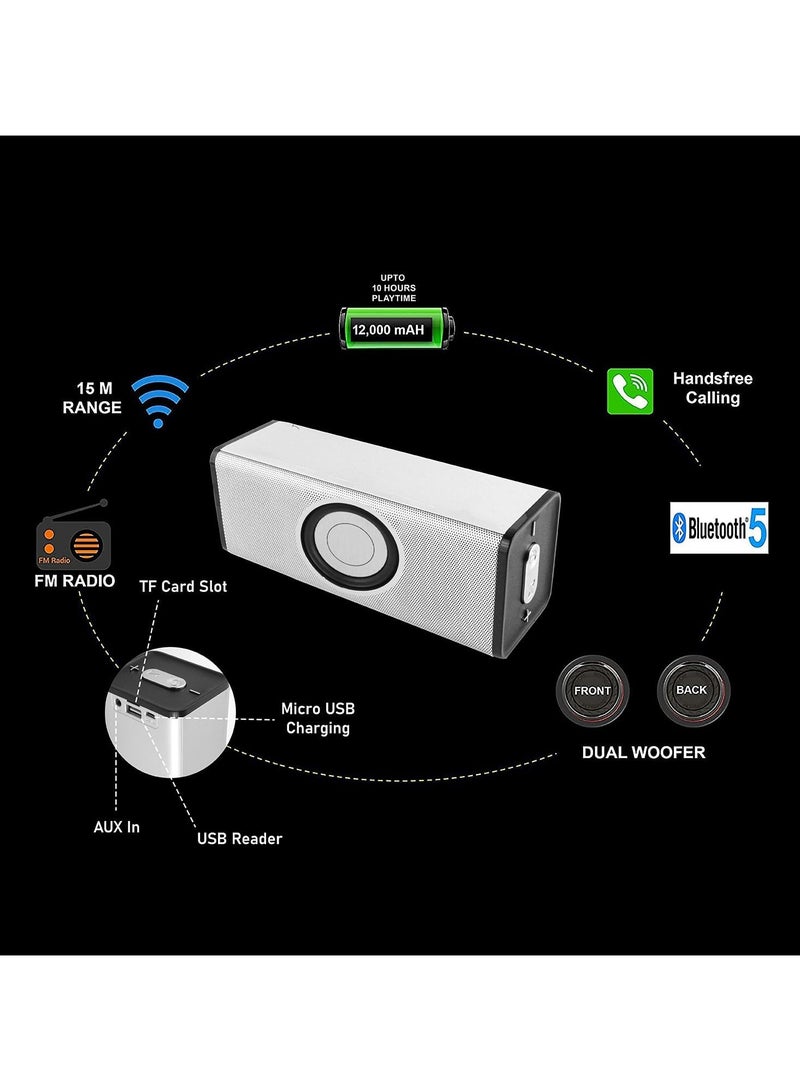 Portable Bluetooth 5.0 Speaker  3D Stereo Hifi Bass Sound with 10-Hour Playtime & Long-lasting 2000mAh Battery - Image 5