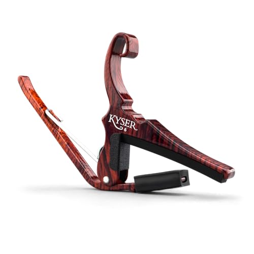 Kyser Quick-Change Guitar Capo for 6-string acoustic guitars, Rosewood, KG6RW - Image 1