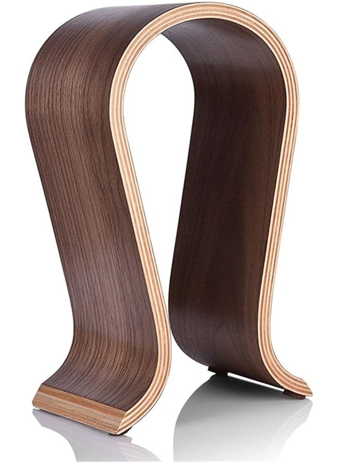 Generic Wooden Wood Headphone Gaming Headset Wireess Display Stand Earphone Holder Hanger, Headphone Stand Gaming Headset Holder Wooden Earphone Stand U Shape Display Hanger For Home, Office, Study, Shop  - Image 1