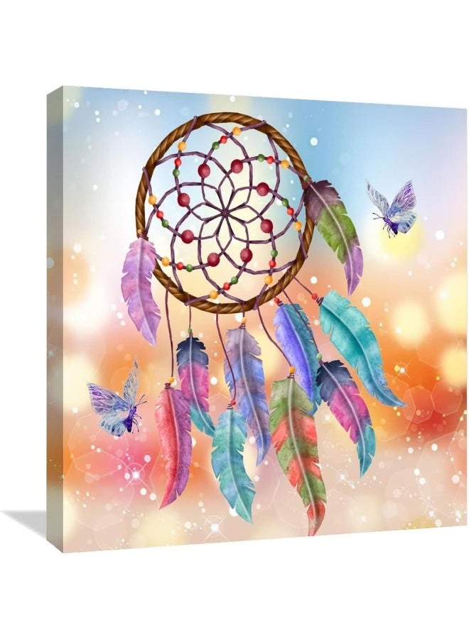 Today Idea Dreamcatchers Canvas Art Print - Abstract Boho Wall Decor for Farmhouse Living Room - Image 1