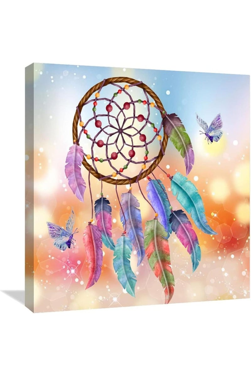 Today Idea Dreamcatchers Canvas Art Print - Abstract Boho Wall Decor for Farmhouse Living Room - Image 1