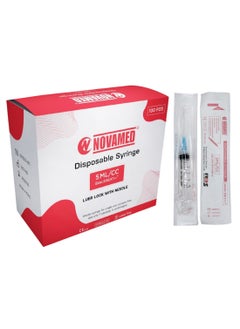 NOVAMED Disposable Syringe 5Ml 23G With Luer Lock, Needle Bundle Of 20 ...