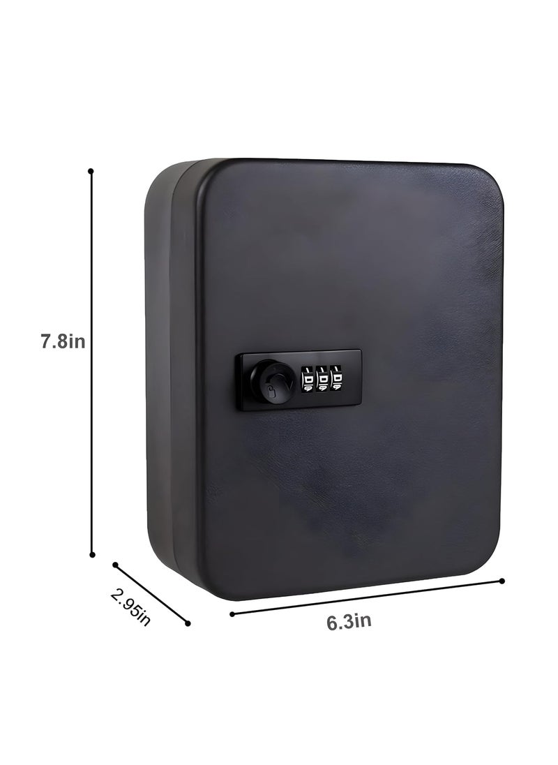 Breewell Breewell 20 Keys Combination Lock Stylish WallMount Security Key Holder Box Metal Safe Cabinet Hanging Key Manager with Included Key Tags for Office Home Hotels Parking Multicolour  - Image 3