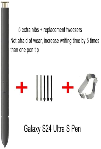 Befzygwk Galaxy S24 Ultra S Pen Replacement for Samsung Galaxy S24 Ultra 5G Touch Stylus Pen, 4096 Levels of Pressure Sensitivity S24 S Pen (Without-Bluetooth) Replacement + Tips/Nibs (Yellow) - Image 3