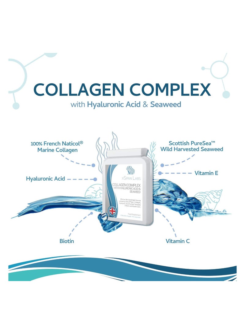 Xspan Labs Collagen Complex with Hyaluronic Acid 60 Capsules  - Image 4