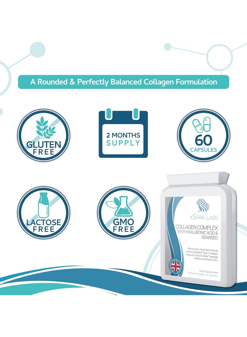 Xspan Labs Collagen Complex with Hyaluronic Acid 60 Capsules  - Image 5