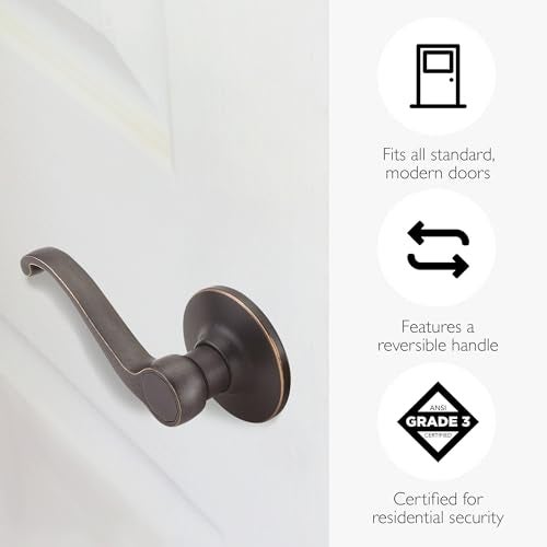 Design House Scroll Passage Door Lever for Hall and Closet, Fits Standard Doors, Oil Rubbed Bronze – Design House, 791624 - Image 3