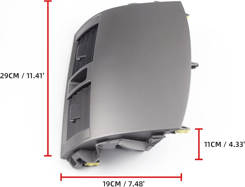 Dasbecan 55670-02160 Center Dash A/C Outlet Air Vent Panel Compatible with Toyota Corolla 2008 2009 2010 2011 2012 2013 55663-02060 Flexible purchase choices - Image 3