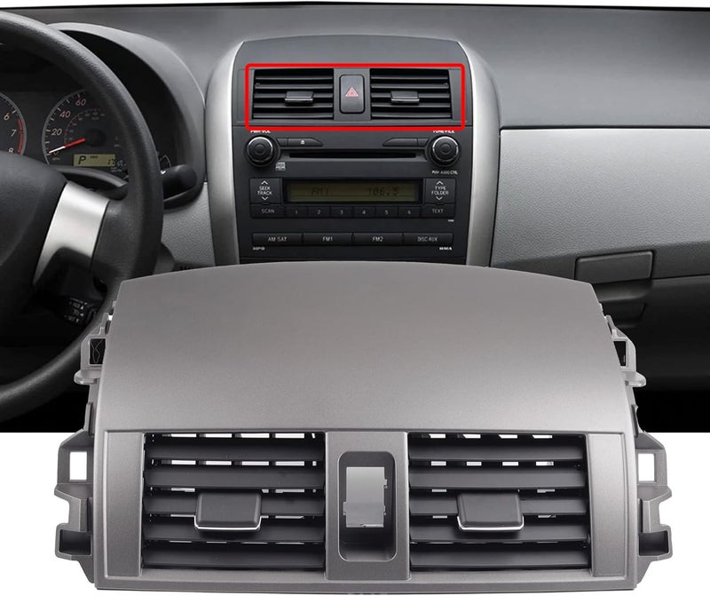 Dasbecan 55670-02160 Center Dash A/C Outlet Air Vent Panel Compatible with Toyota Corolla 2008 2009 2010 2011 2012 2013 55663-02060 Flexible purchase choices - Image 1